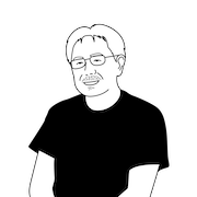 Robert Ragsac Illustration of a smiling old man with glasses and white hair